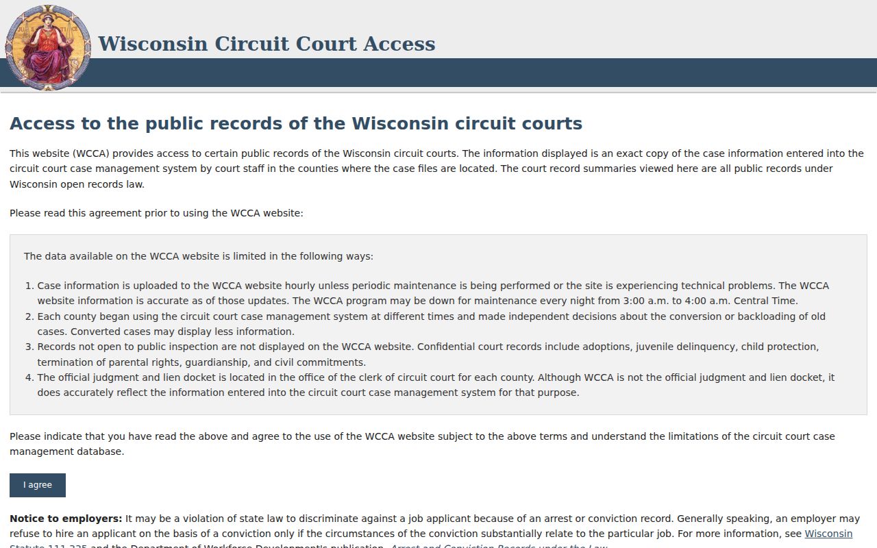 Shawano County court docket WCCA search