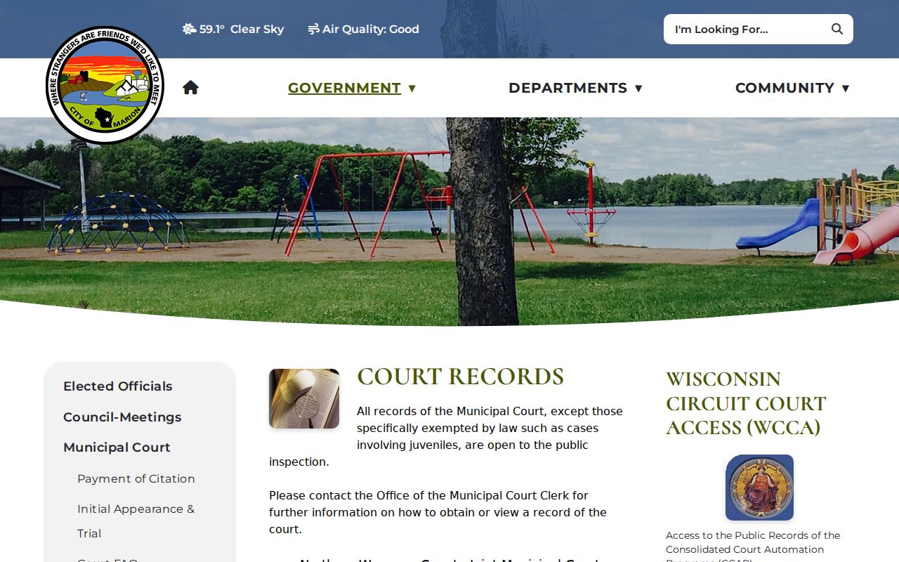 Marion court docket municipal records office contact