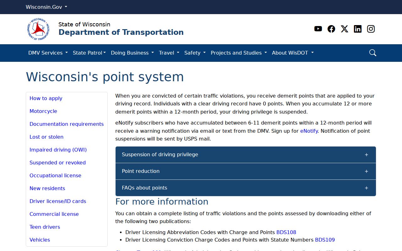 Shawano County traffic ticket and Wisconsin driving record distinction